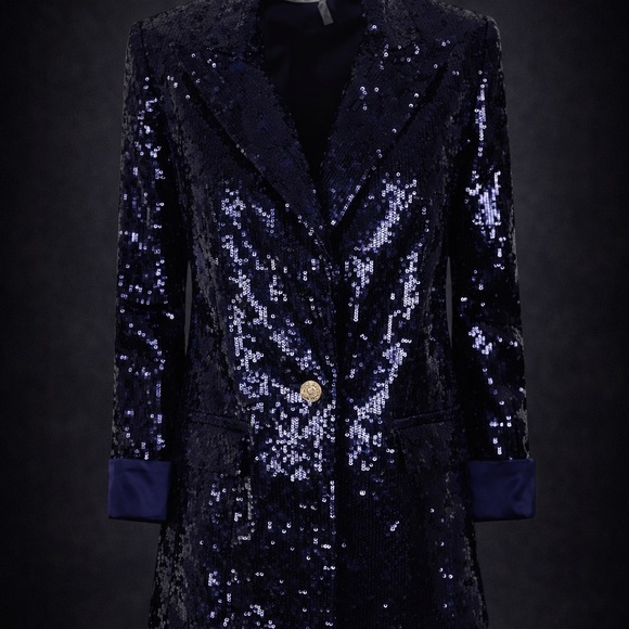 Function & Fringe Edit | Alice + Olivia Sequin Blazer Oversized - Picture 6 of 7